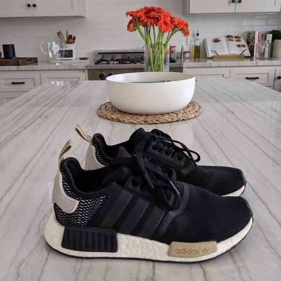 adidas Shoes - Adidas Womens NMD R1 black/white/tan